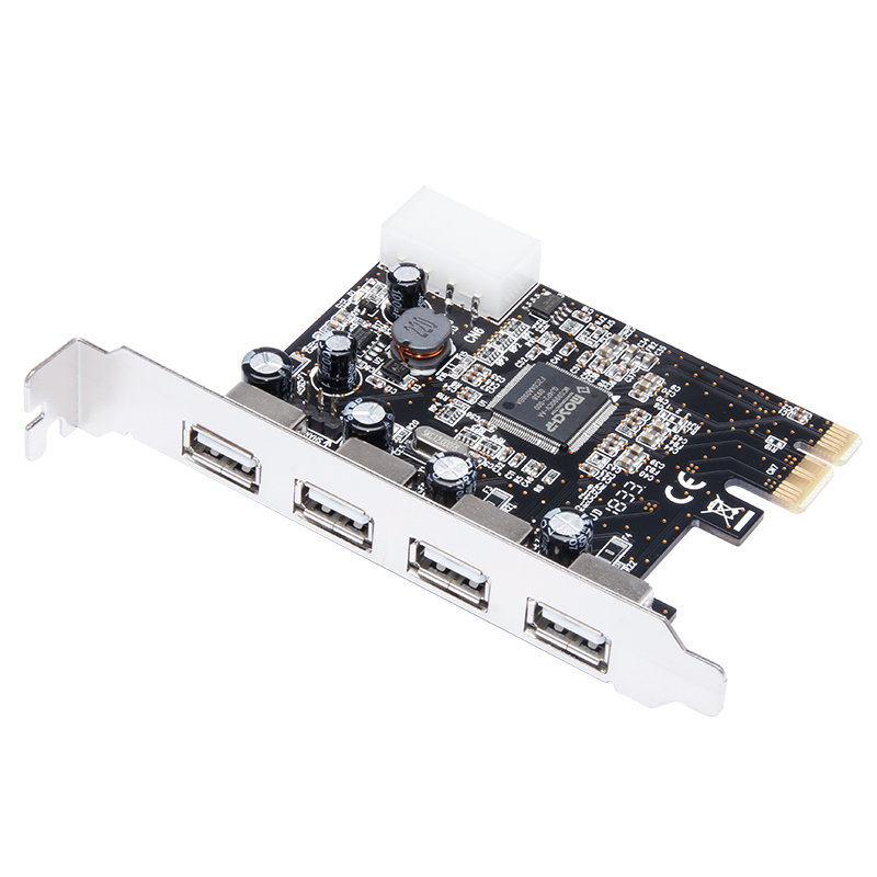 魔羯(MOGE)PCIEx1转4口USB2.0扩展卡 MC2028 MOSCHIP芯片
