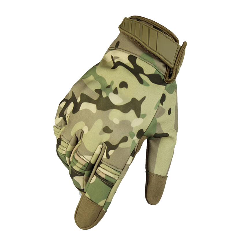 海斯迪克 防风防水战术保暖手套 HKSN-09 黑色 L 1双高清大图