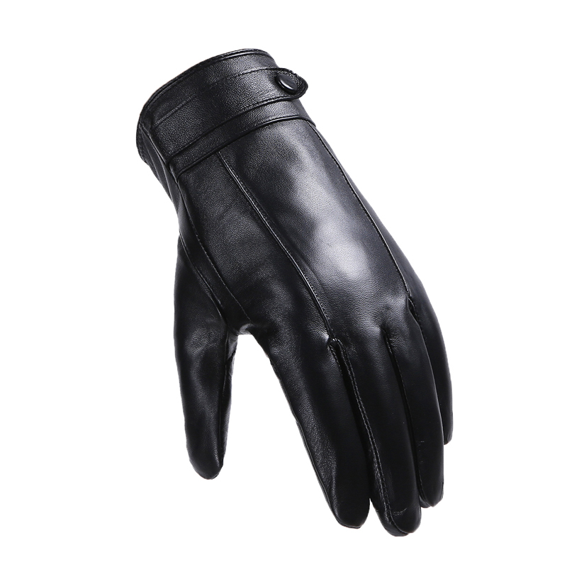 慕熙威尔真皮手套男士冬季加绒保暖绵羊皮手套骑行柔软开车加厚男式触