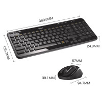 罗技（Logitech）MK365键盘鼠标无线套装USB键鼠套装(黑色)