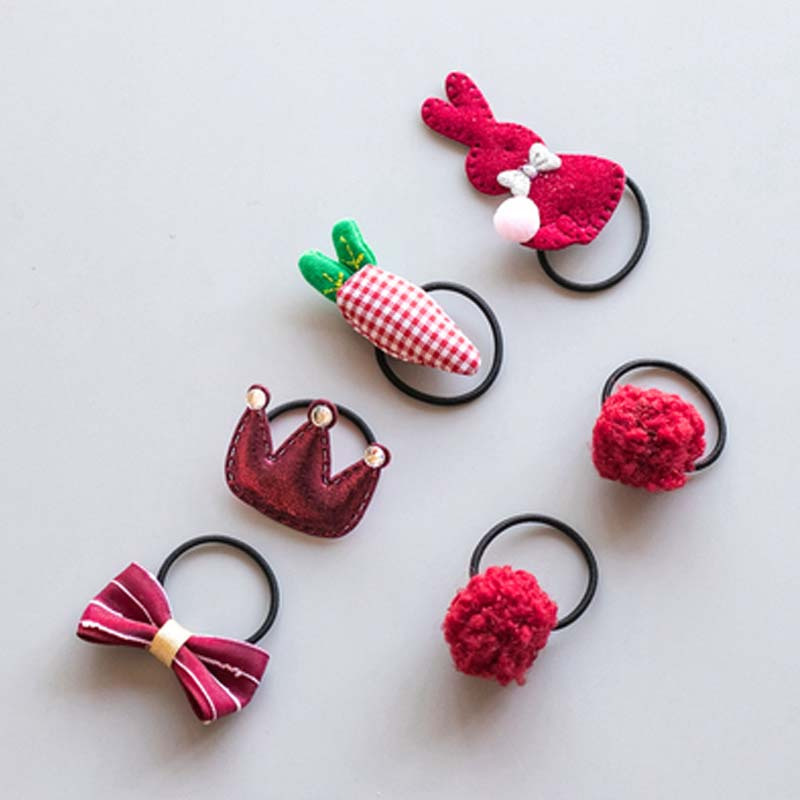 韩版布艺女童头绳发饰宝宝小发圈儿童发饰可爱卡通皮筋简约清新小女孩