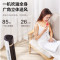 美的(Midea)ZAD09MB智能遥控塔扇四档风力三种风感无叶风扇家用电风扇低音摇头7H预约/定时内置提手遥控操作