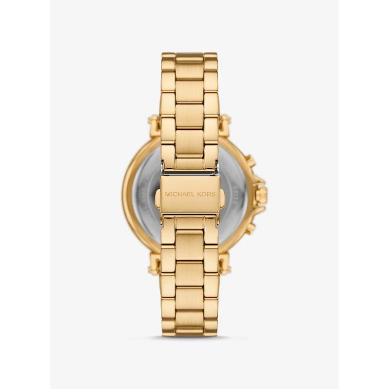 Michael Kors女士金 tone 超大石英腕表时尚商务防水 Chronograph图片