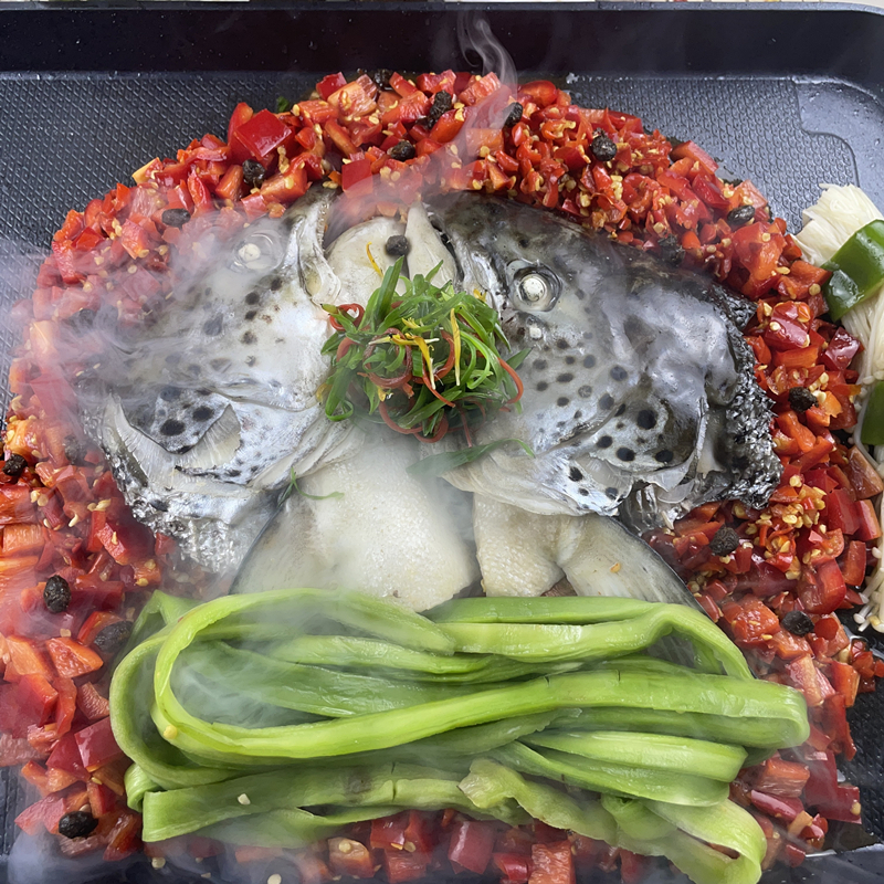 左餐右渔三文鱼头剁椒味600gx3顺丰现发冰鲜新鲜海鲜海鱼鱼类水产日肴