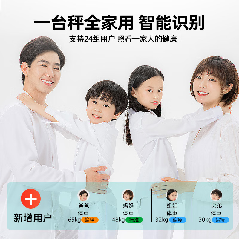 沃莱 SO01充电款 智能体脂秤 白色高清大图