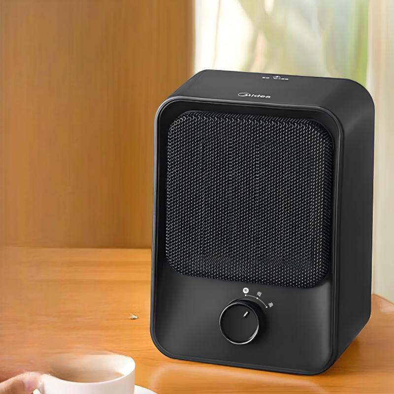 美的(Midea)家用迷你台式桌面静音速热取暖暖风机 HFU15D高清大图