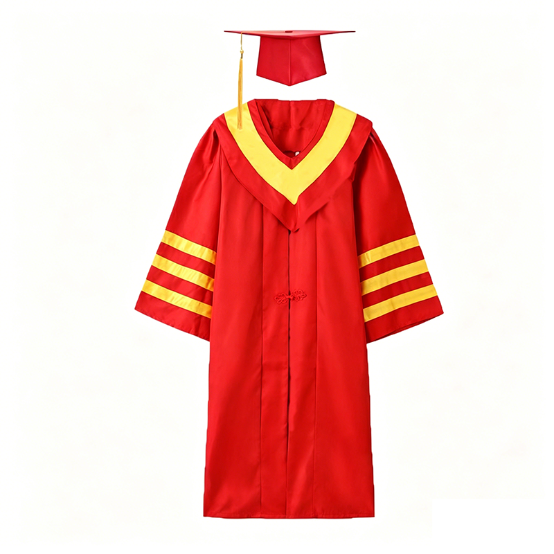 全套高端高校大学毕业典礼服-院长服