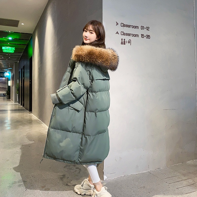 2025年新款大码冬季羽绒棉服女中长款棉衣宽松棉袄韩版面包服外套高清大图