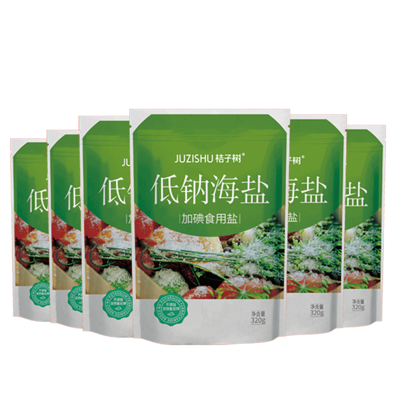 桔子树低钠海盐食盐食用盐加碘盐320g