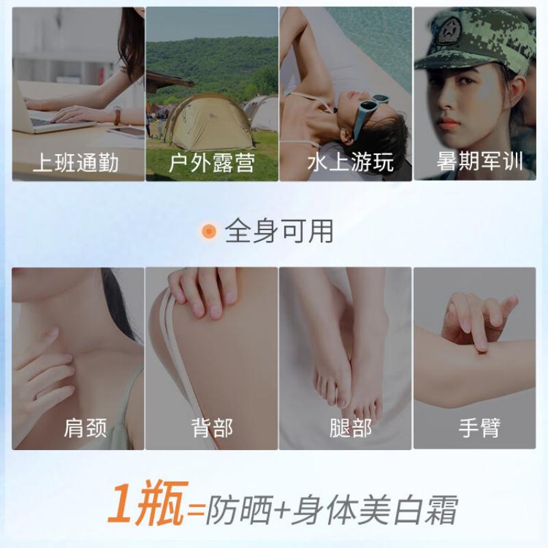 美康粉黛MEIKING多维倍护焕白防哂喷雾SPF50+全身美白提亮户外防水防汗50ml高清大图