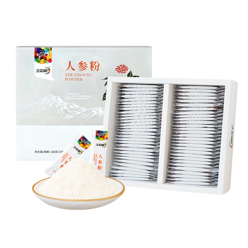 长白山人参人参粉粉质细腻皂苷丰富人参粉180g*1盒