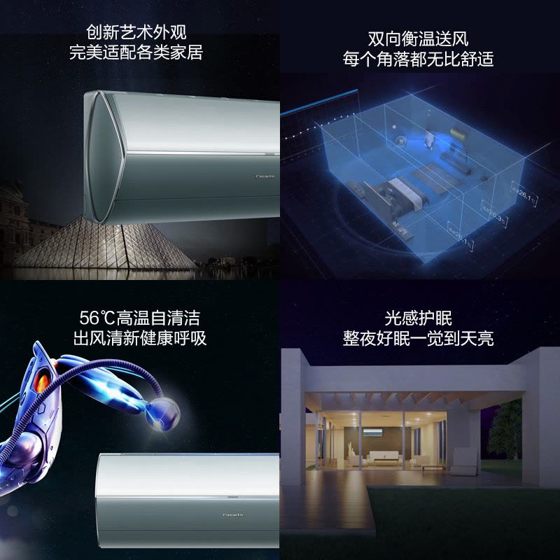 [轻奢空调]卡萨帝(Casarte)1.5匹 新1级变频 双向恒温送风 温湿双控 空调CAS358GFQ(81)U1套机图片
