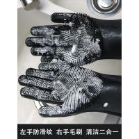 北欧魔术硅胶洗碗家用手套厨房防水刷碗清洁家务耐用_46