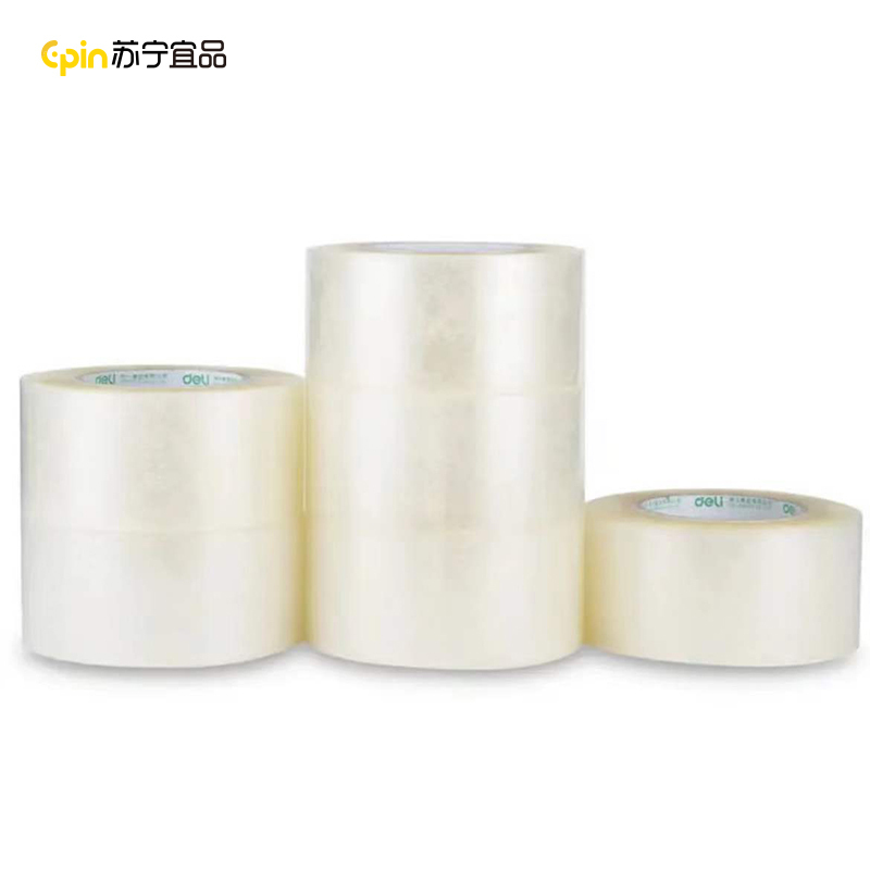 得力高品质高透明封箱胶带/打包胶带 60mm*100y*50um(91.4m/卷) 单卷装