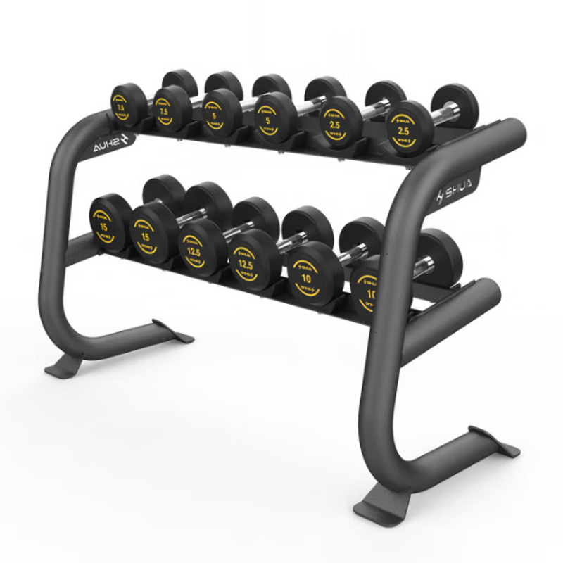 舒华(SHUA) 舒华家用商用组合6副哑铃哑铃架DR08 SH-DR08套装6付(2.5KG-15KG)