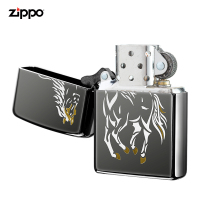 zippo芝宝打火机美国原装ZIPPO之宝防风煤油打火机黑冰马28645-043373