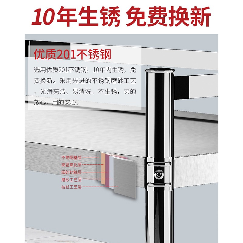 厨房可调节微波炉置物架落地多层烤箱电饭煲锅具收纳储物仓库架子收纳层架 三维工匠高清大图