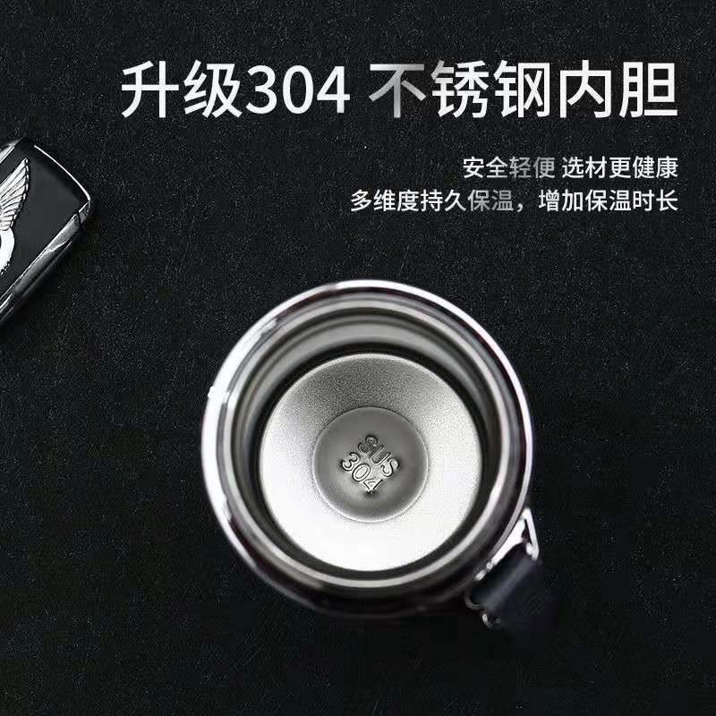 304不锈钢大容量水杯保温杯男士女士成人高档商务保温杯泡茶杯子 350ML渐变青