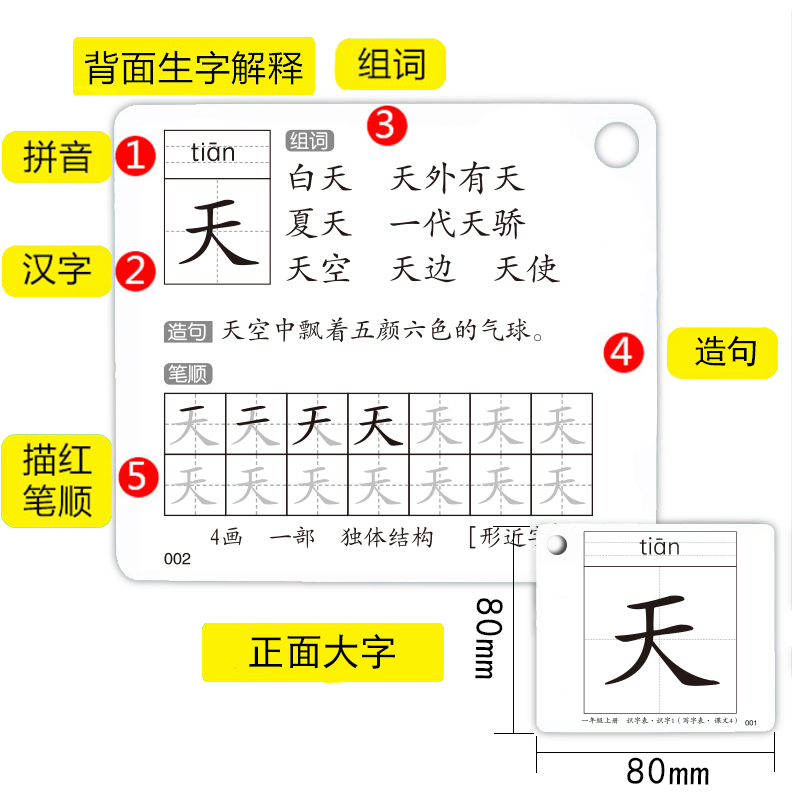 无图识字卡 宝宝识字卡片3-6岁幼小衔接教材幼儿园大班升一年级小学生学龄前儿童认字书