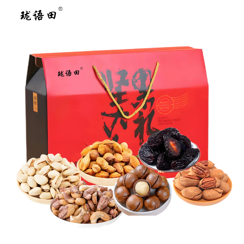 珑语田 坚果礼盒 600g/盒高清大图
