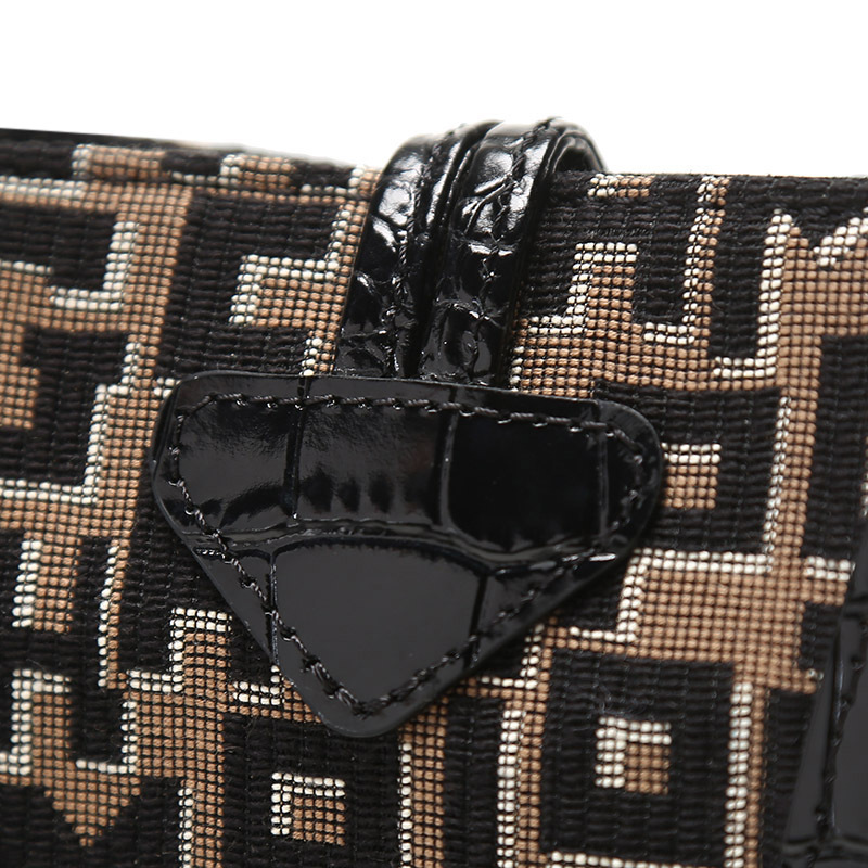 珑骧longchamp奢侈品女士roseau系列中号织物配皮手提单肩斜挎包竹节