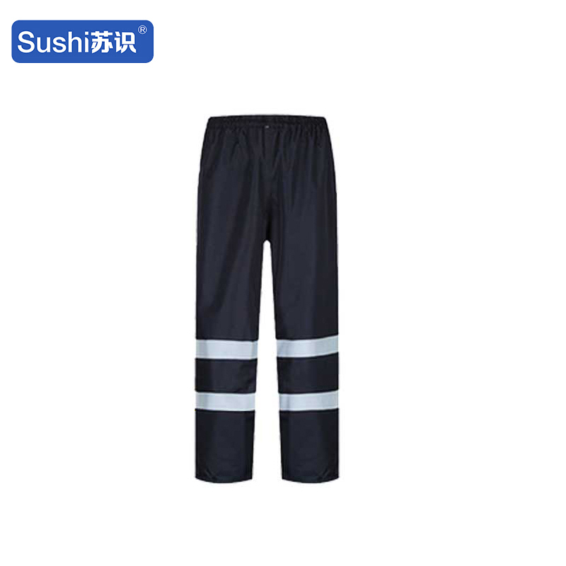 苏识3540239/40/38/37/62反光加长款雨衣套装 荧光黄上衣+黑裤子M L XL 2XL 3XL(单位:套)