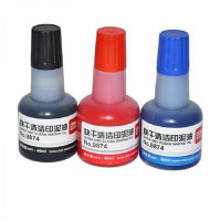 得力快干印油 9874 红色 40ml 1个装 deli9874