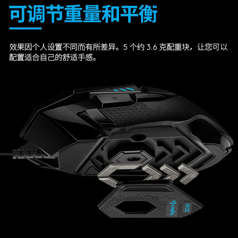 罗技 主宰者有线游戏鼠标电竞游戏鼠标 G502Hero高清大图