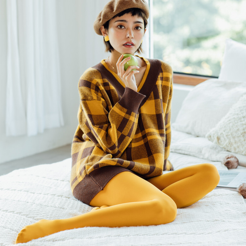 80d连裤袜春秋冬彩色连裤袜显瘦高弹力防钩丝糖果袜哑光打底袜