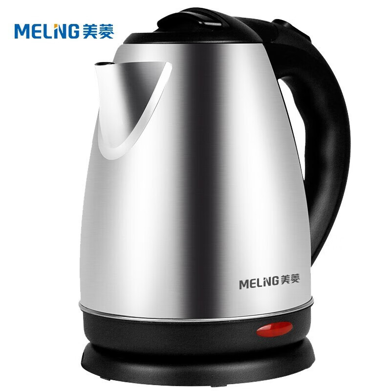 美菱(MELNG)烧水壶热水壶电热水壶 304不锈钢电水壶 1.8L大容量 银色 MH-1801
