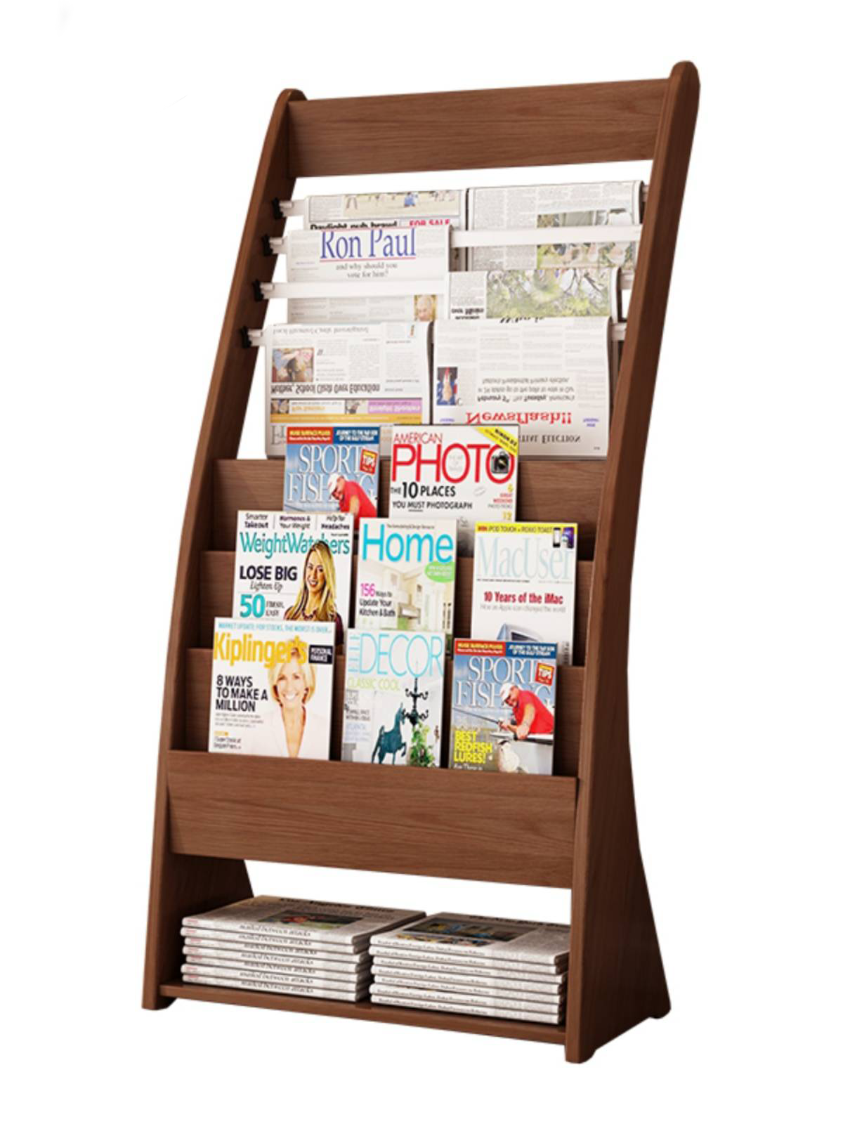 嘉众忆 报刊架木质宣传资料展示架 JZY-MZ01 个高清大图
