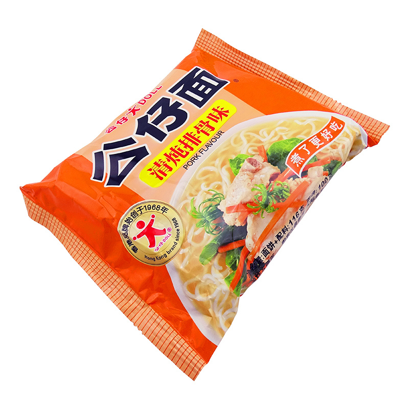 公仔面清炖排骨味116g包装速食面快餐面即食方便面