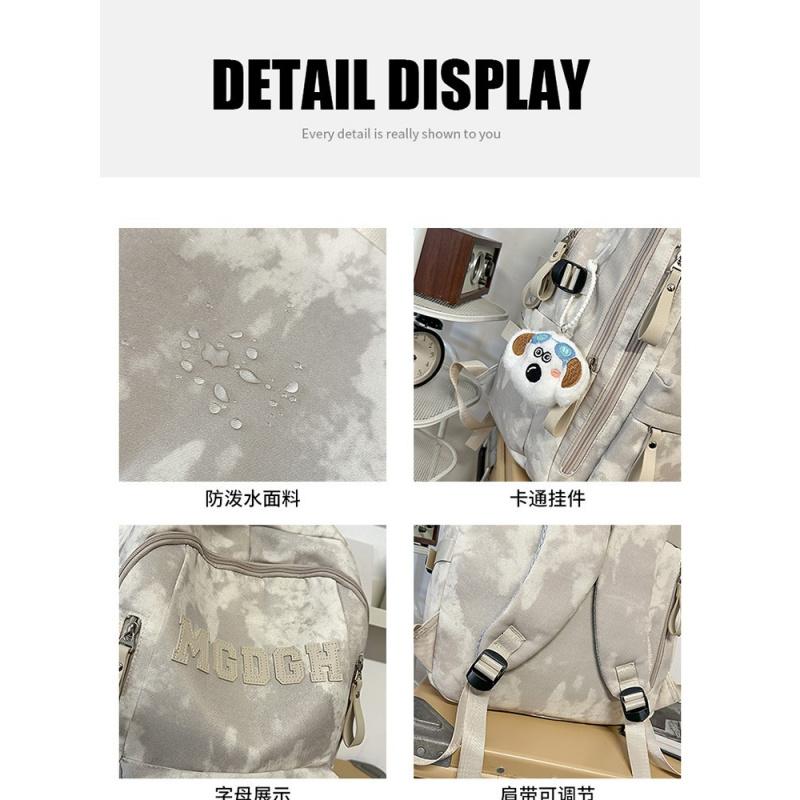 跨境大容量背包复古水洗扎染双肩包男款休闲大容量背包男双肩包_103高清大图
