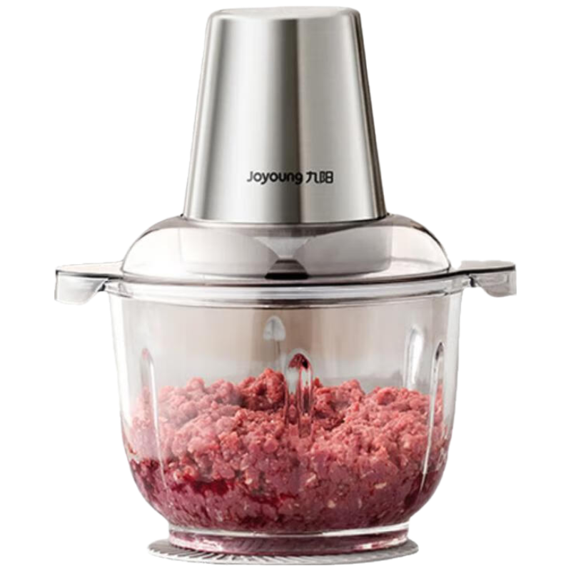 九阳Joyoung搅拌机绞肉机2.5L大容量2200转强劲电机350W功率按键操作玻璃机身漏电保护轻巧便携3人以下适用