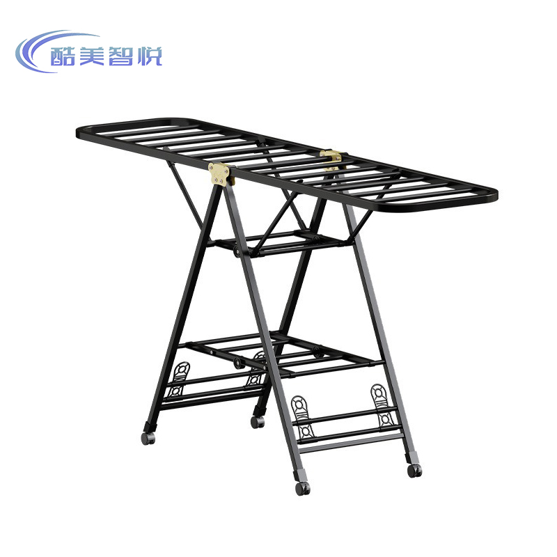 酷美智悦 黑色晾衣架三层 KM-RB005 个高清大图