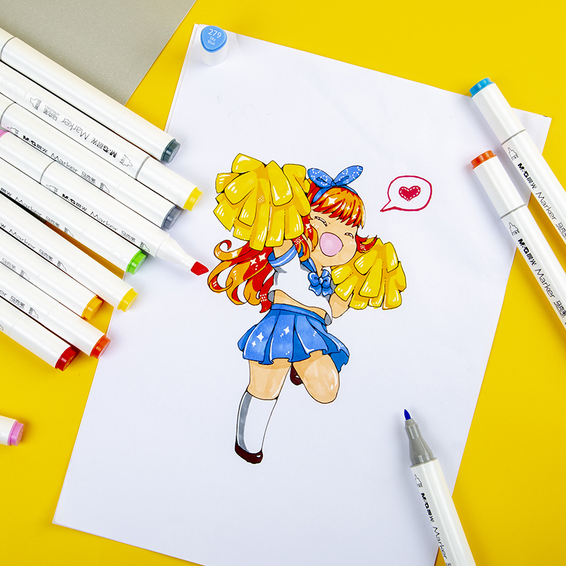 双头马克笔 学生水彩笔美术手绘笔绘画笔 多色记号笔涂鸦笔画笔彩色