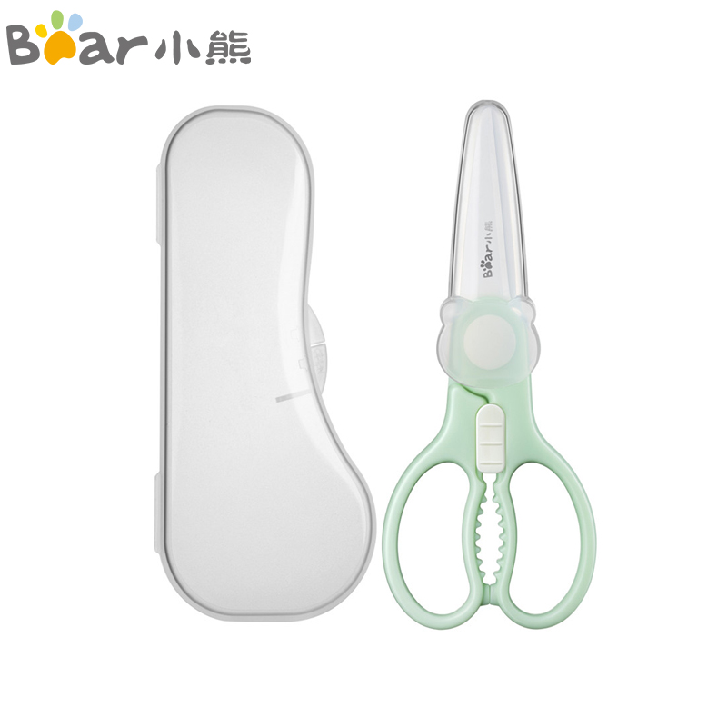 小熊电器(Bear)食物研磨器婴儿便携式小食物剪刀陶瓷可外带辅食剪MX-R0002(甜茶绿)