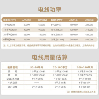 [官方旗舰店]德力西 家装电线 电缆线 2.5平方2芯护套线BVVB 50m/卷 白色 具有阻燃性能