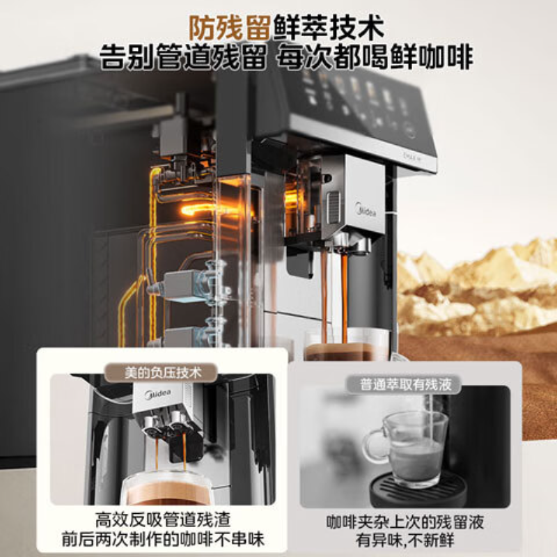 美的(Midea)全自动咖啡机家用研磨一体机 MA-ACOSX10高清大图