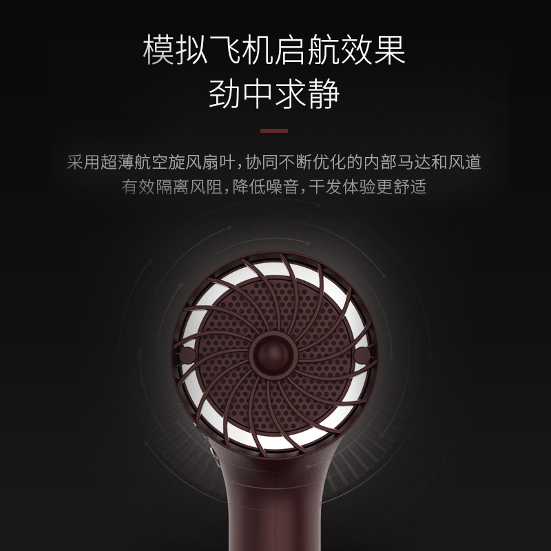 海尔(Haier)电吹风HC820-01电吹风机发型师专用风筒负离子吹风机2000W大功率吹风负离子护发家用吹风