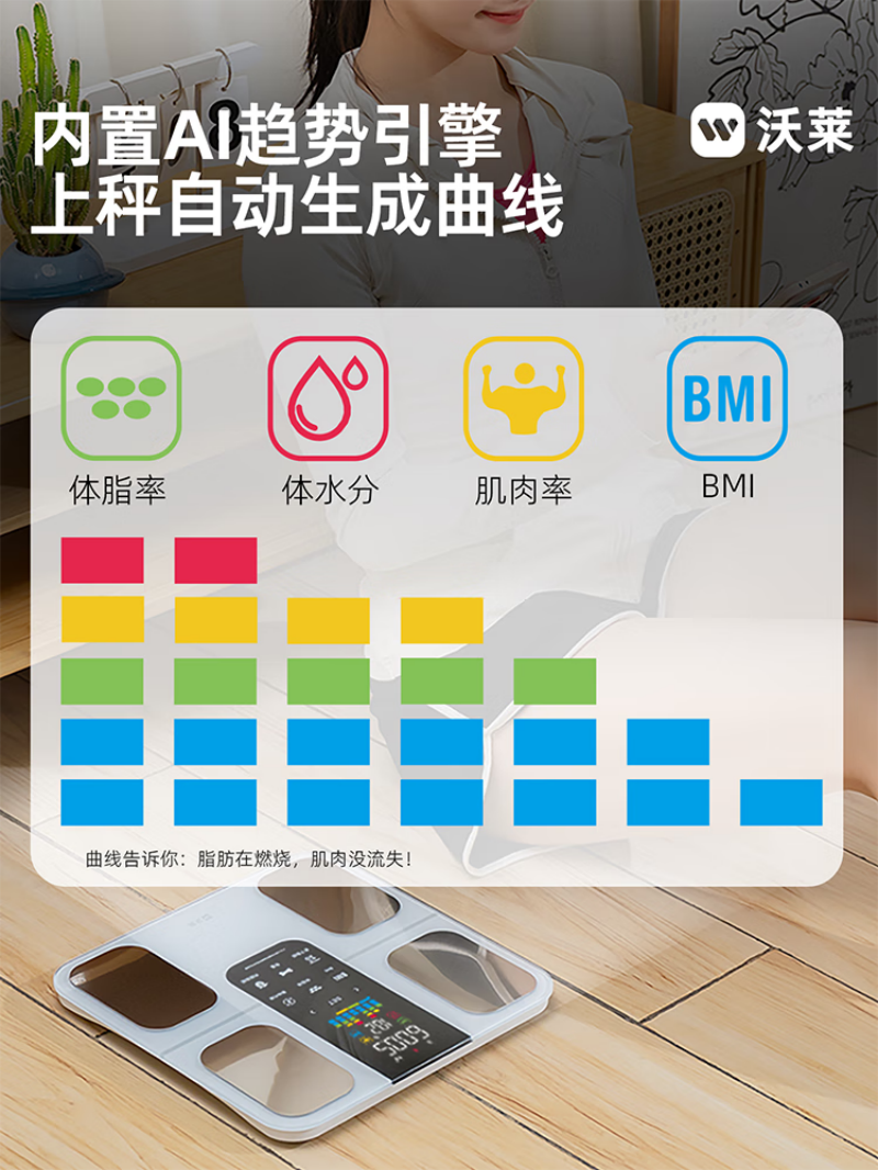 沃莱(ICOMON)智能体脂秤-S5-FG2408UWB高清大图