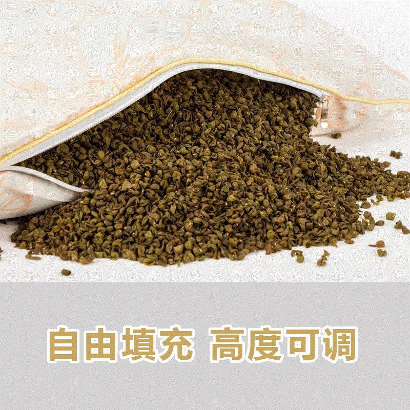 单只绿豆皮枕头绿豆壳枕芯纯棉粗布单人护颈椎花散装填充枕