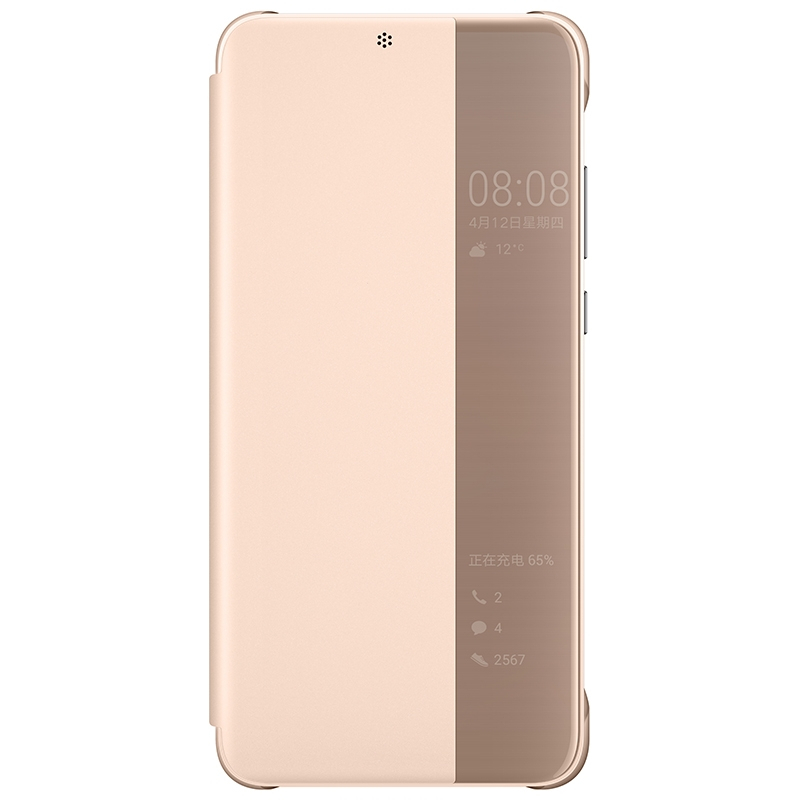 华为(HUAWEI)P20 Pro手机壳原装翻盖智能休眠开窗保护套P20 Pro防摔全包手机套皮套保护套 深蓝