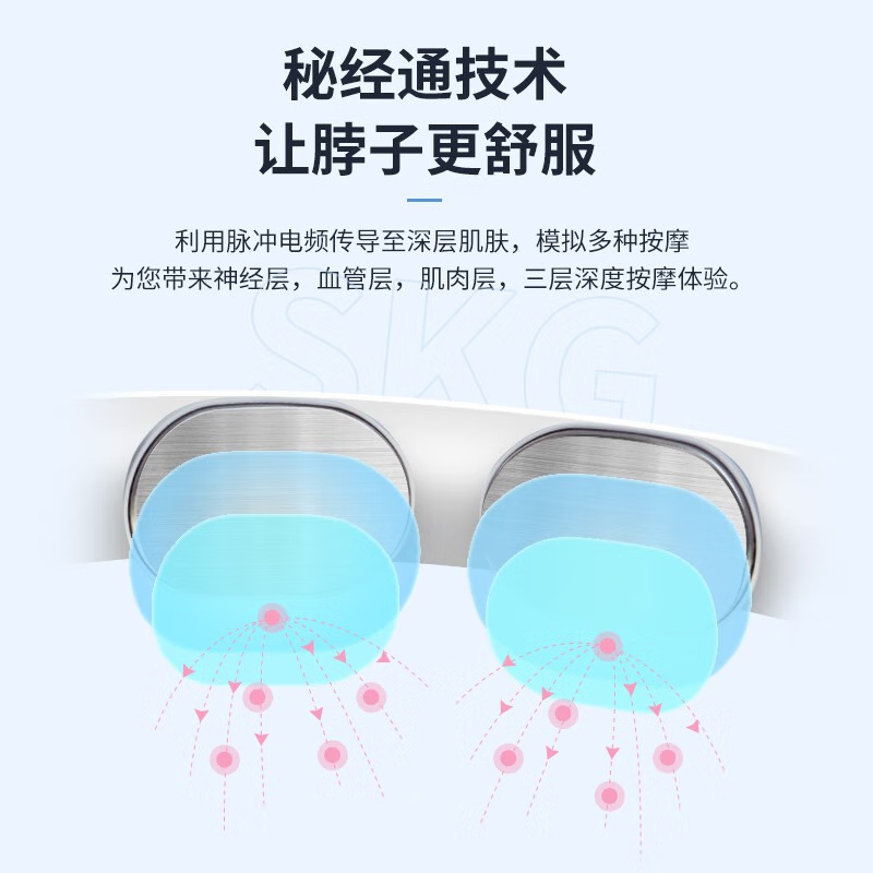 艾诗凯奇(SKG) 颈椎按摩器颈部按摩仪语音提示热敷充电4098蓝牙款生日礼品礼物 4098时尚款高清大图