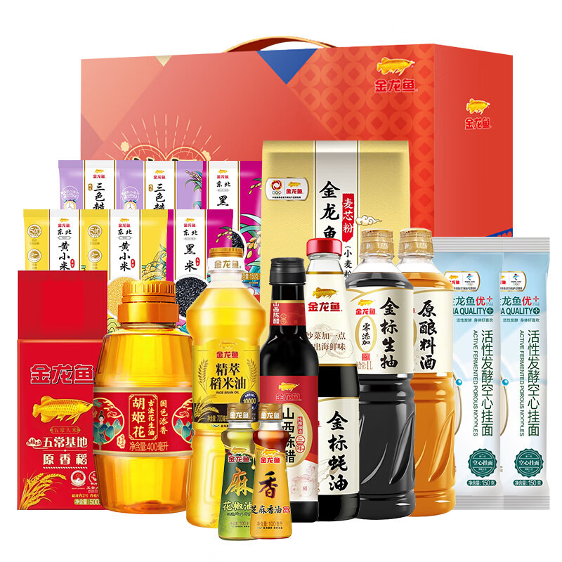 金龙鱼惠众财礼盒E款(3400g+3650ml)米面粮油组合高清大图