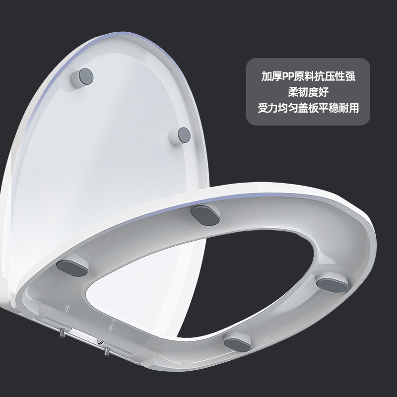 优勤马桶盖通用下装缓降静音加厚普通马桶圈厕所坐便器配件盖子家用