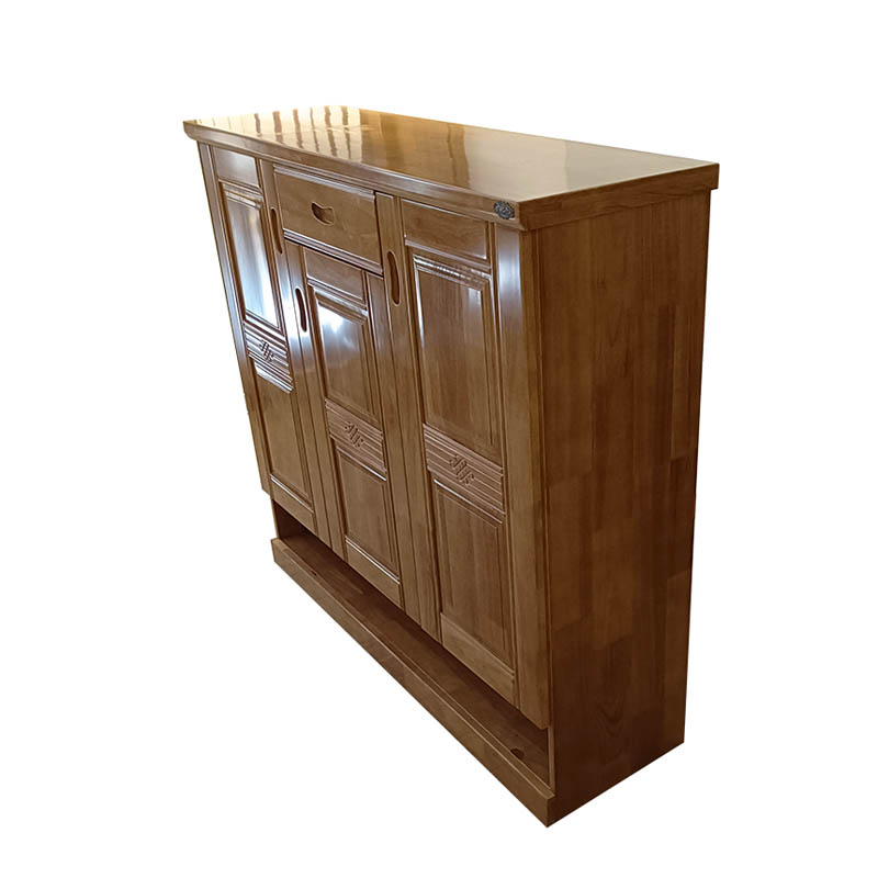 广亿隆鞋柜储物柜矮柜实木餐边柜三门一抽113*34*104cm定制色WH-XGD11#J/个高清大图