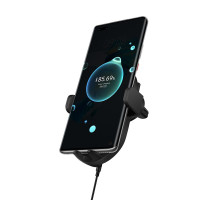 华为 (HUAWEI) 原装车载充电器 超级快充无线车充(Max 50W) 碳晶黑CK030 适用多款机型