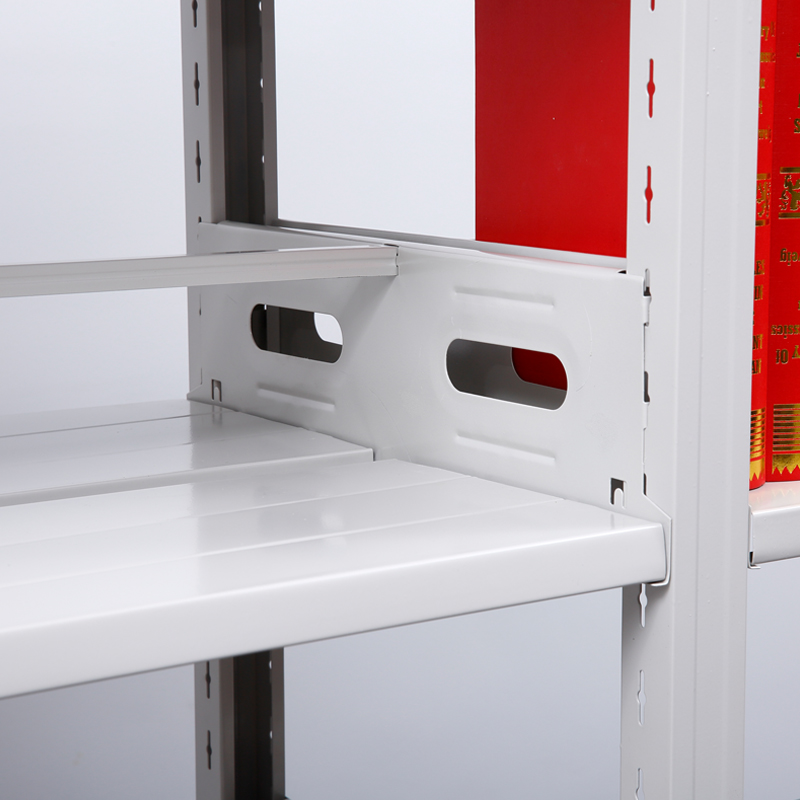 永格学校图书馆书架钢制资料展示架阅览室木护板双面书架 一列2组高清大图