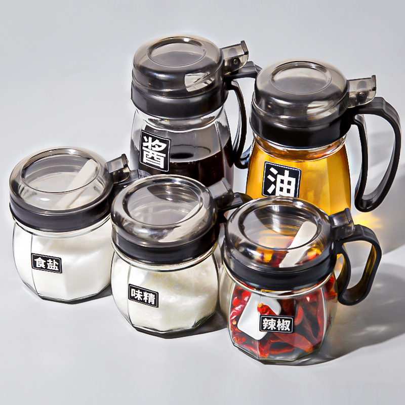 [补贴10%]调料罐盐味精调料盒家用厨房用品大全套装油瓶调味瓶罐子油壶组合高清大图